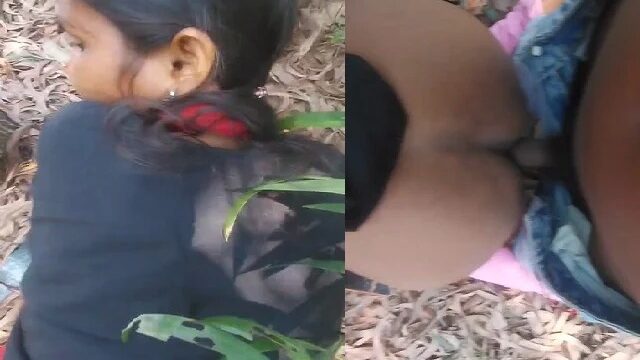 College girl outdoor jungle sex with boyfriend