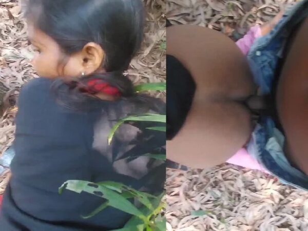 College girl outdoor jungle sex with boyfriend