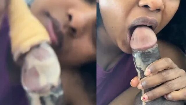 Desi girl dick sucking with icecream viral nude video