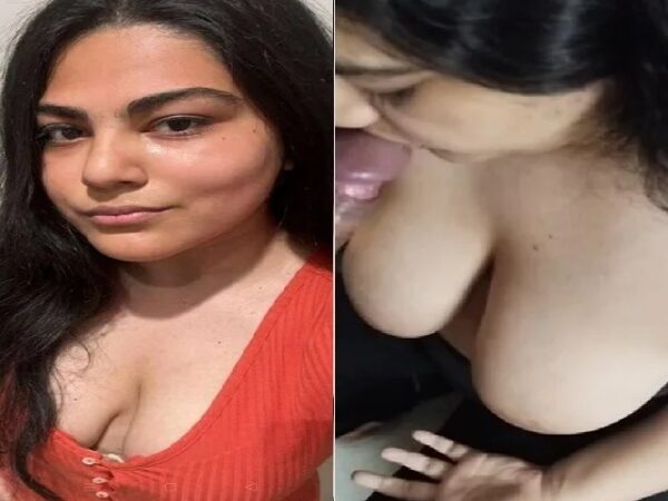 Hot Instagram girl nude boobs show with blowjob