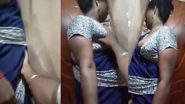 Tamil aunty boobs pressed and pussy fucked by lover