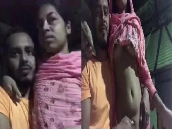 Village wife romance and boob press by husband